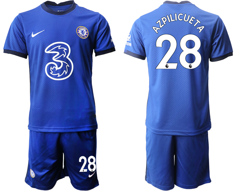 Men 2020-2021 club Chelsea home #28 blue Soccer Jerseys